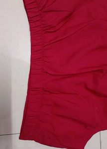 Elegant Red Sleeveless Blouse