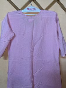 Pink Cotton Kurta