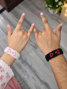 Spiderman inspired knit Couple Bracelets