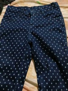 Blue Patterned Jeans