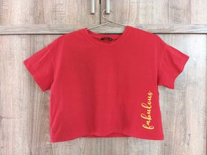 DRESSBERRY RED CROP TOP