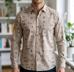 Men's Graphic Print Long Sleeve Shirt