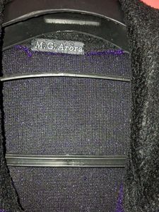 Purple Hooded Woolen Jacket