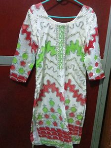 Embellished White Kurta