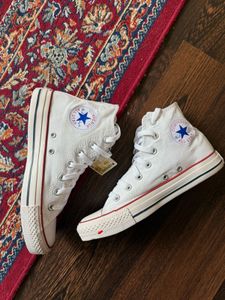 Classic White Converse High Tops