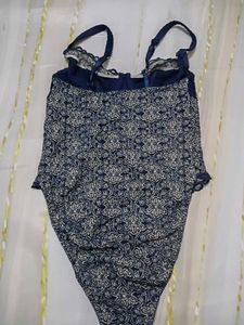 (979)Blue Lace Bodysuit