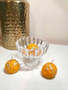 Set of 4 ladoo Shaped Candles