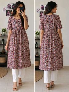 Floral Print A-Line Kurta