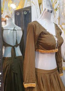Elegant Brown Lehenga Choli Set