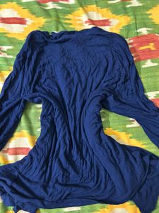 𝜗ৎNavy Blue Fitted Floral Cardigan Top