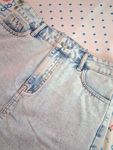 Light Wash Denim Maxi Skirt