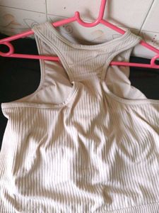 padded beige camisole/ tank top
