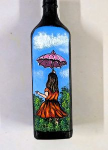 Hand Painted Decorative Bottle