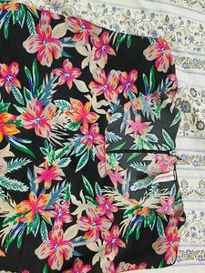 Tropical Floral Tiered Tunic Top