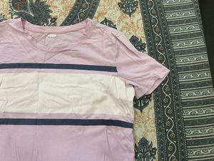 Striped Tie-Front T-Shirt