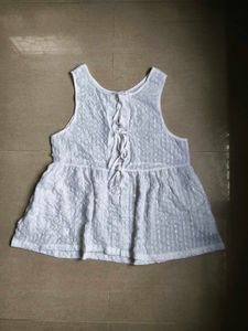 Elegant White Ruffled top