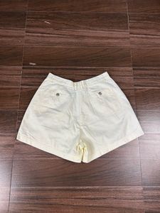 Pastel Yellow High-Waisted Shorts
