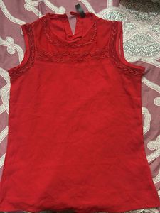 Red Indo-western Top