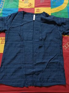Two piece navy blue top