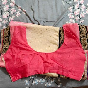Beautiful Pink Embroidered Saree