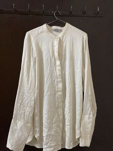 Classic White Band Collar Shirt