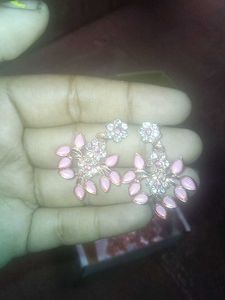 Stunning Pink Stone Earrings