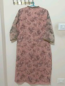 Elegant Pink Floral Kurta Set