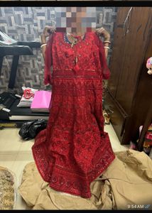 Red Embroidered dress