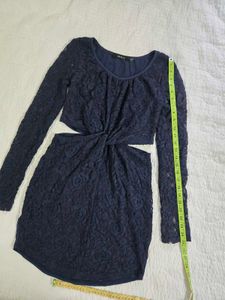 Navy Lace Cut-Out Dress bust 34/36