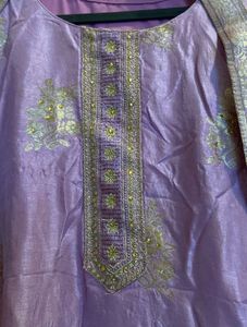 Elegant Lavender Kurta Set with Dupatta