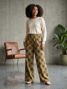 Stylish Wide-Leg Printed Pants