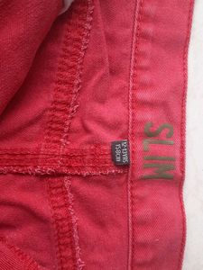 Red Denim Shorts - 12 to 13 yrs girls