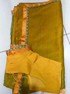 Dual Shade Chiffon Saree