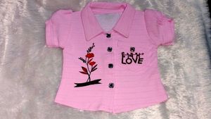 Cute Pink Top and Skirt Set