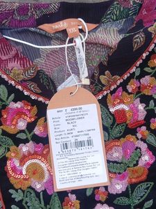 ithnic motifs print beads studded chiffon A line t