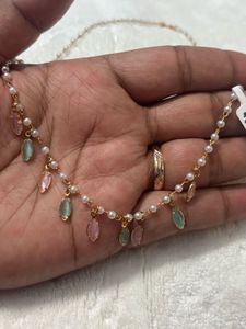 Delicate Pearl &amp; Gemstone Necklace