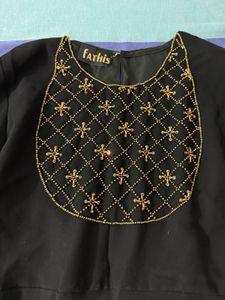 Elegant Black Embellished Anakarli