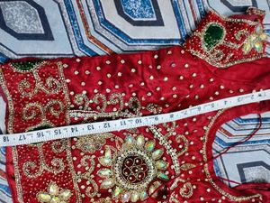 Designer Bridal Maroon Lahanga
