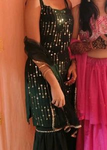Beautiful Embellished Sharara Kurti dress