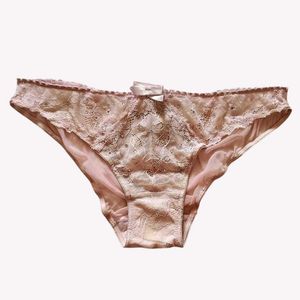 Lace Bikini Panty with Rhinestones & Bow