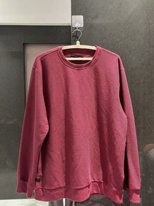 Maroon Striped Crewneck Sweatshirt