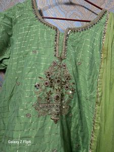 Elegant Green Kurta with Dupatta Set