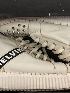 White Studded Platform Sneakers