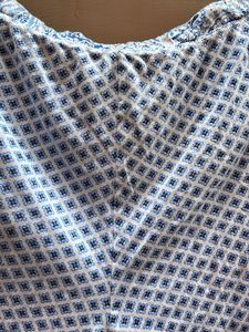 Blue Patterned Pajama Shorts