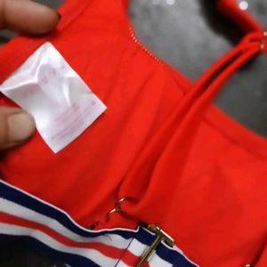 Vibrant Red Sports Bra