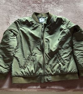 Imported Women Olive Green Bomber Jacket, XXL
