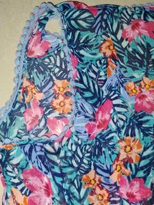 Sheer Floral Print Mini Dress