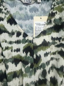 Stylish Abstract Print Midi Dress