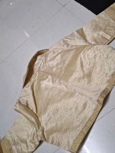 Elegant off white colour saree with blouse