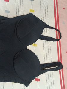 Black Satin Corset Top